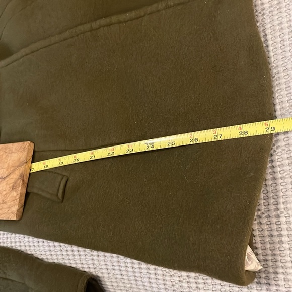 Jenni’s New York Army Military Green Double Breasted Fitted Trench Pea Coat - Picture 15 of 15